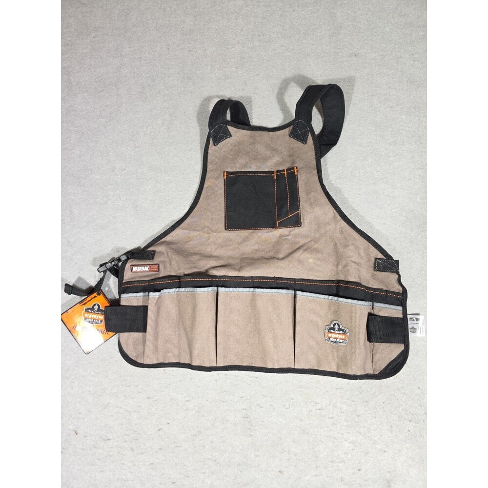 Arsenal 5700 Torso Length Work Tool Apron, 16-Pockets, Gray New With Tags